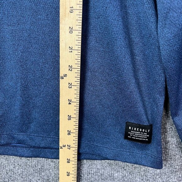 Nike‎ Golf Sweater Adult Large Blue Quarter Zip Pullover Golf Lightweight Mens - Picture 6 of 8